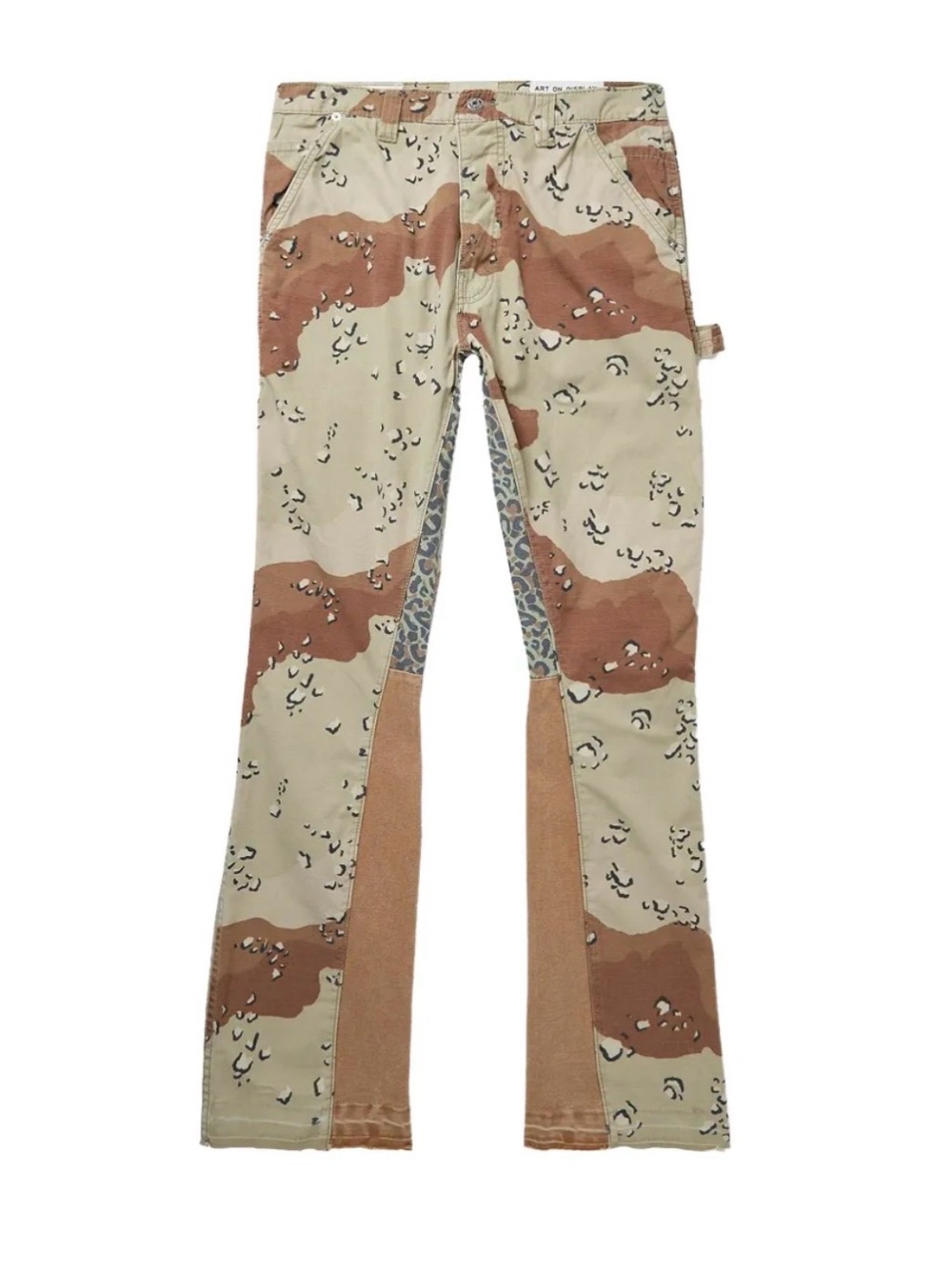 Gallery Dept. Men’s Camo Cargo Pants Flared Leg Cotton Canvas Button